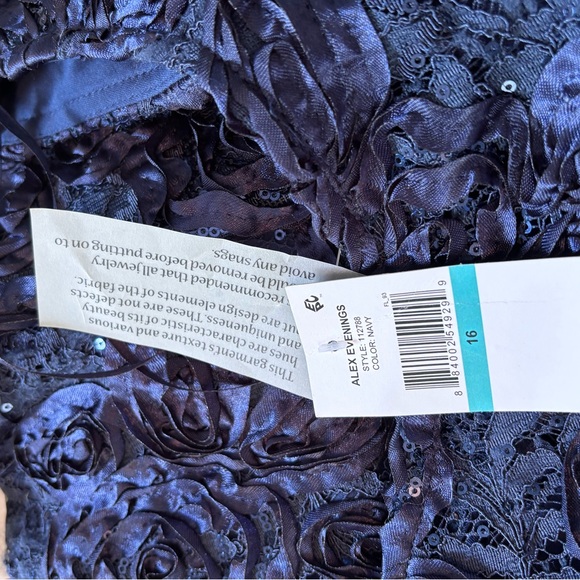 Alex Evenings Navy Lace Maxi Dress - Picture 5 of 5